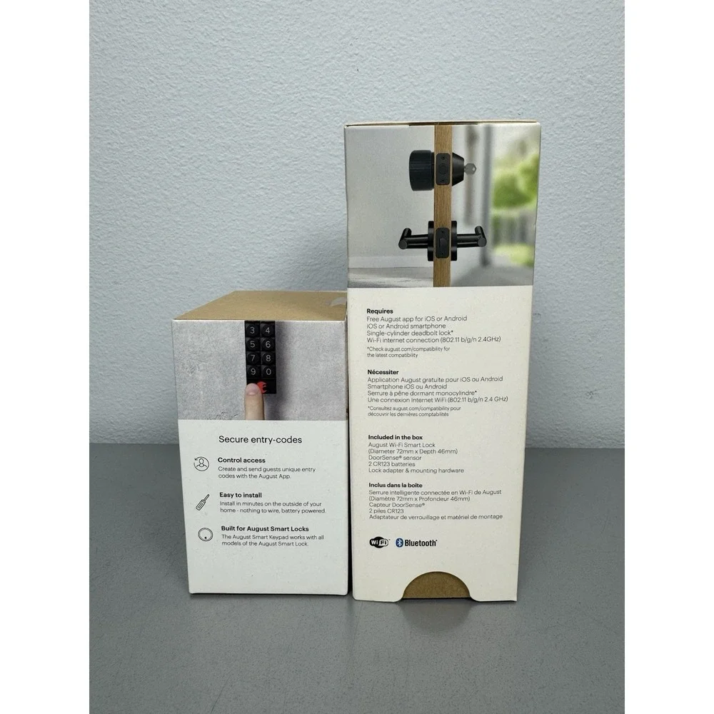 August Wi-Fi Smart Lock Matte Black ASL-05 Sealed 4th Generation w/ Keypad NIB